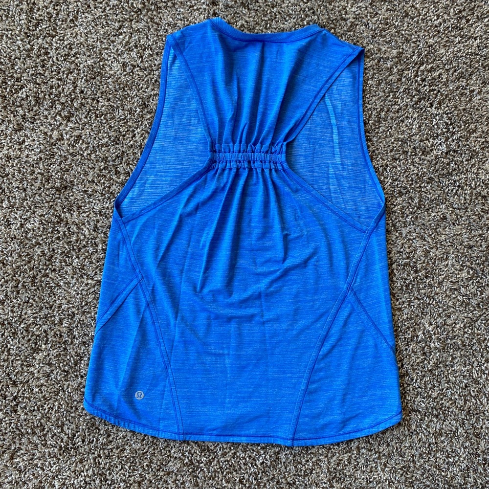 Lululemon Tank Top Blue Ruffles